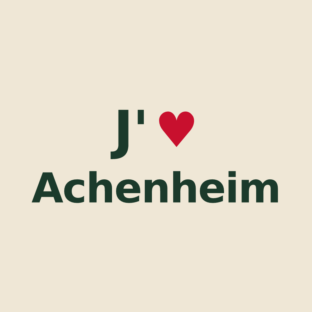 Tote bag personnalisé Achenheim — design J'aime Achenheim