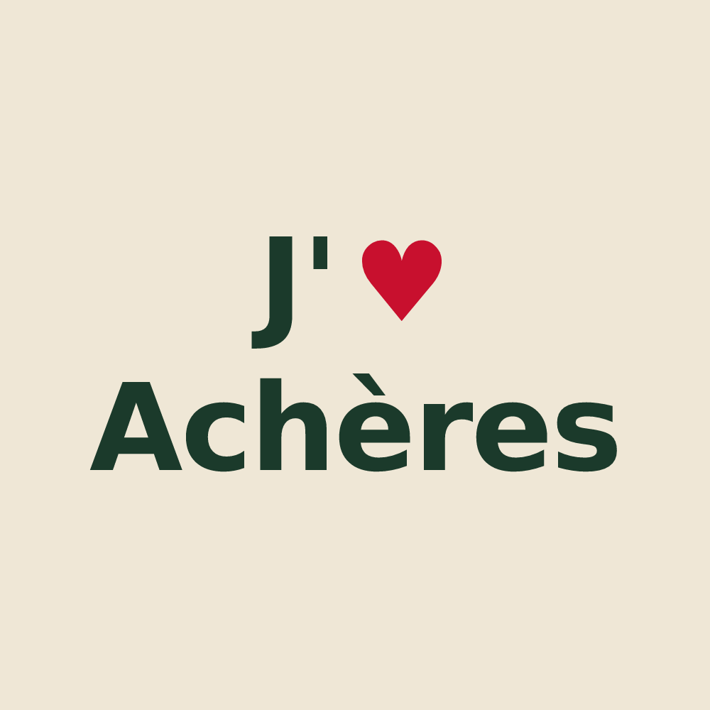 Tote bag personnalisé Achères — design J'aime Achères