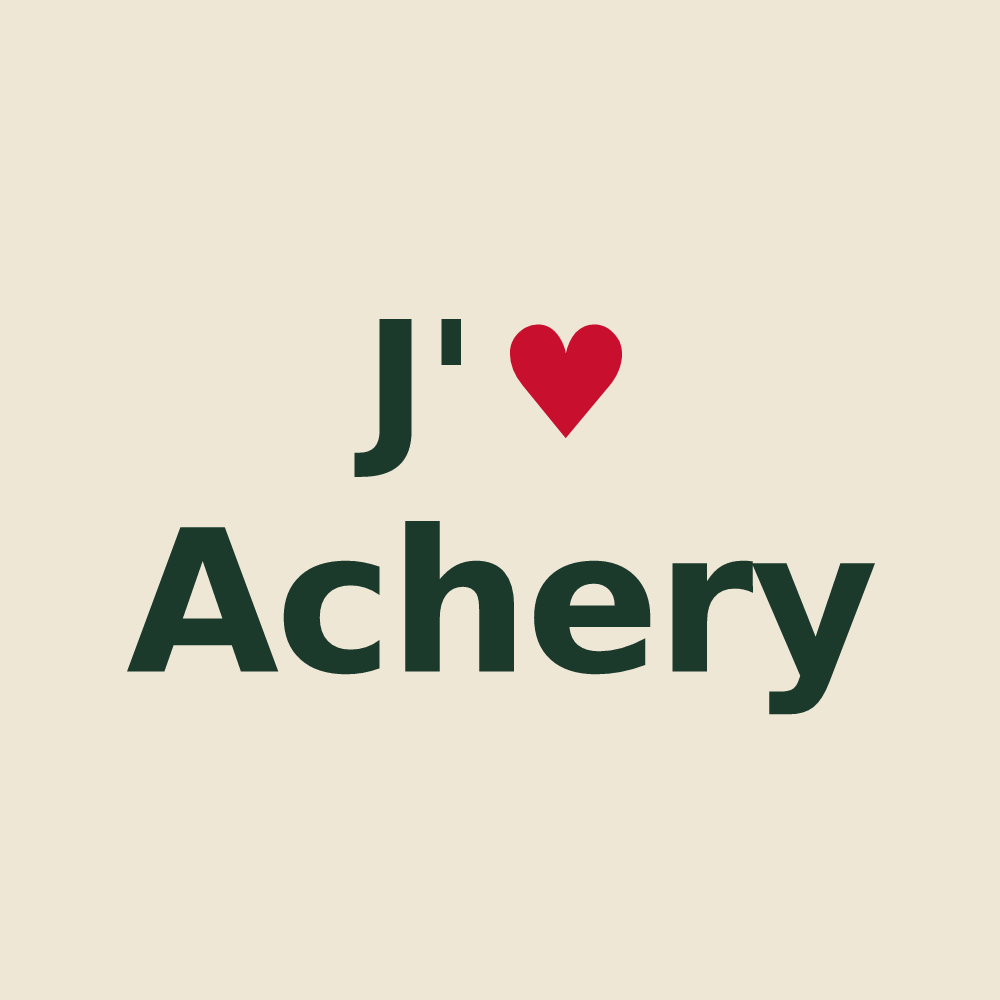 Tote bag personnalisé Achery — design J'aime Achery