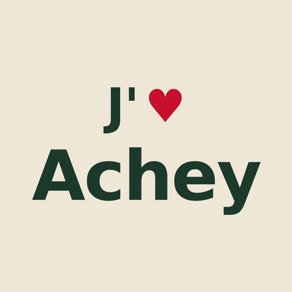 Tote bag personnalisé Achey — design J'aime Achey