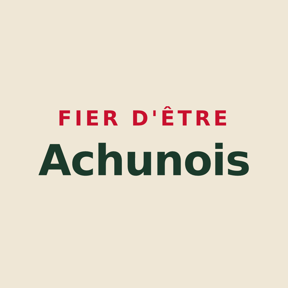 Tote bag « Fier d'être Achunois » — design pour Achun
