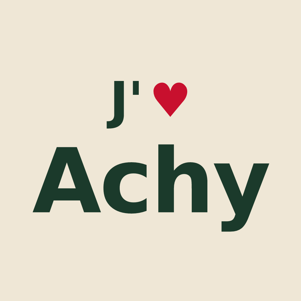 Tote bag personnalisé Achy — design J'aime Achy