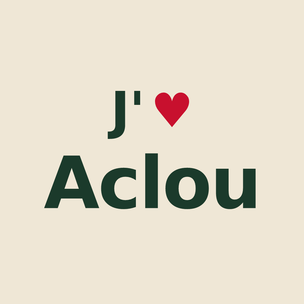 Tote bag personnalisé Aclou — design J'aime Aclou