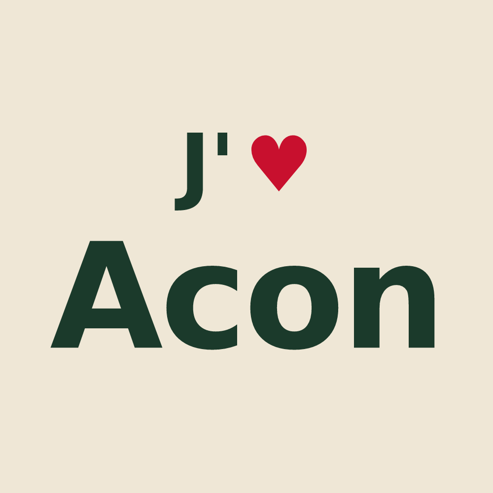 Tote bag personnalisé Acon — design J'aime Acon