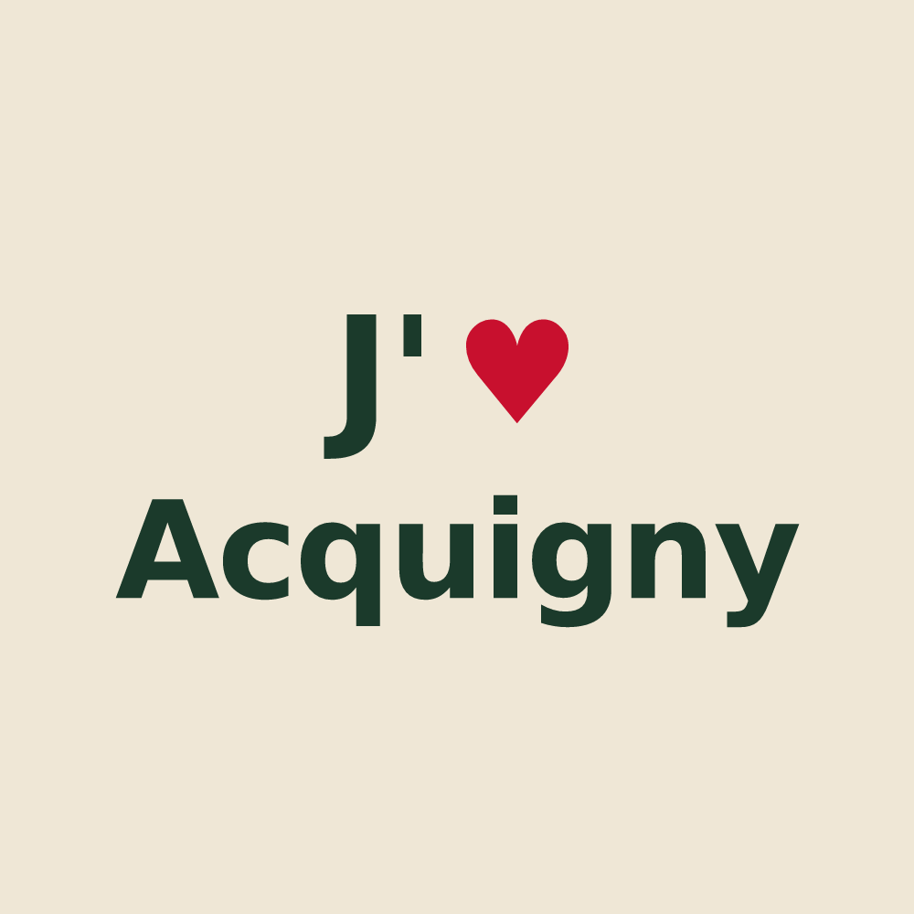 Tote bag personnalisé Acquigny — design J'aime Acquigny