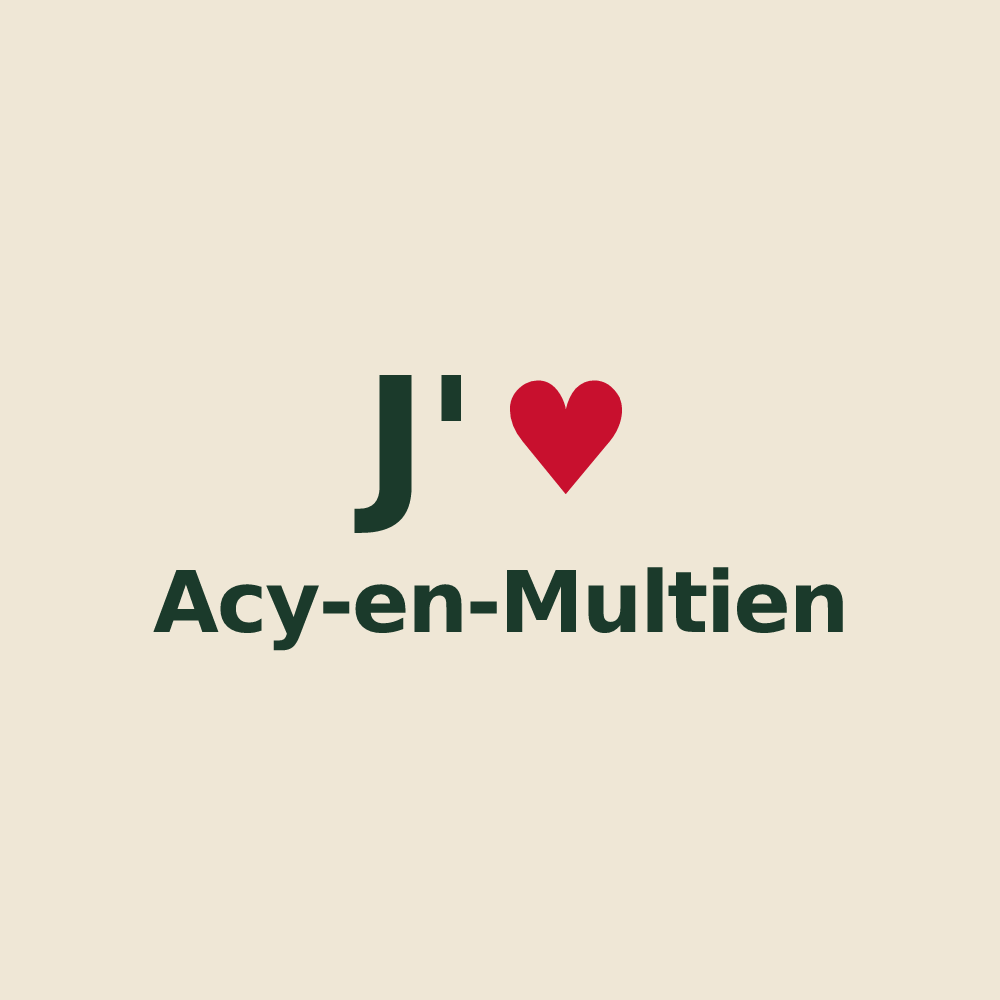 Tote bag personnalisé Acy-en-Multien — design J'aime Acy-en-Multien