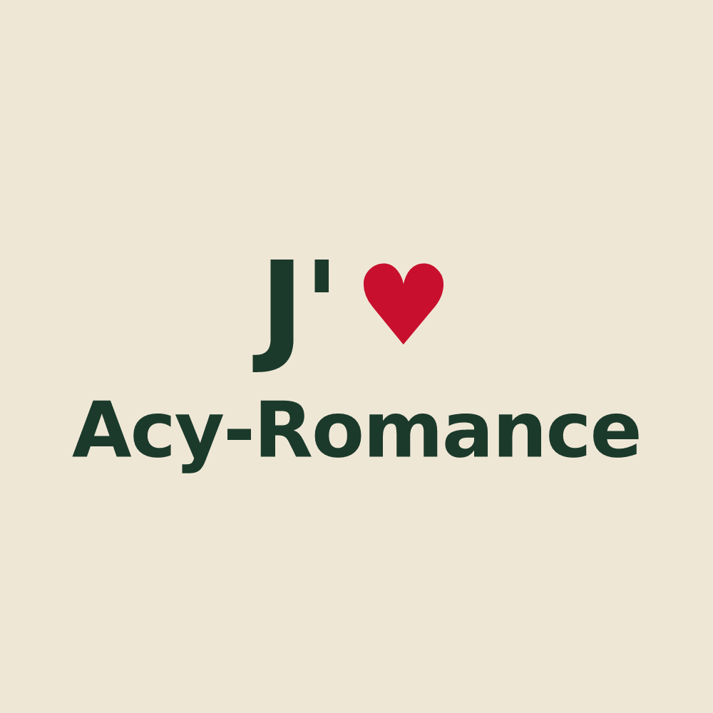 Tote bag personnalisé Acy-Romance — design J'aime Acy-Romance