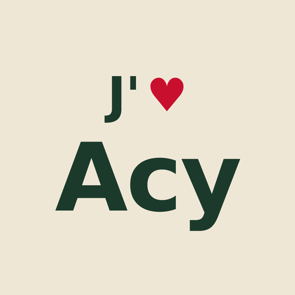 Tote bag personnalisé Acy — design J'aime Acy