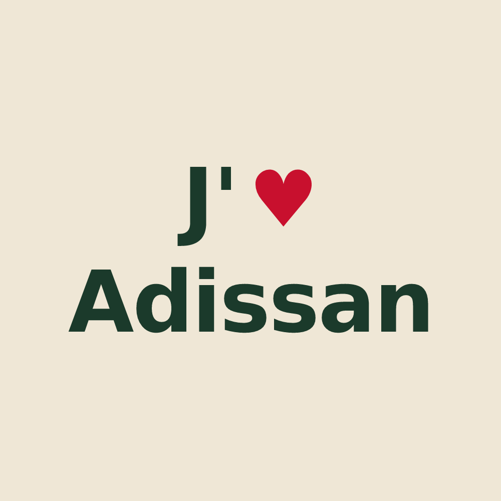 Tote bag personnalisé Adissan — design J'aime Adissan