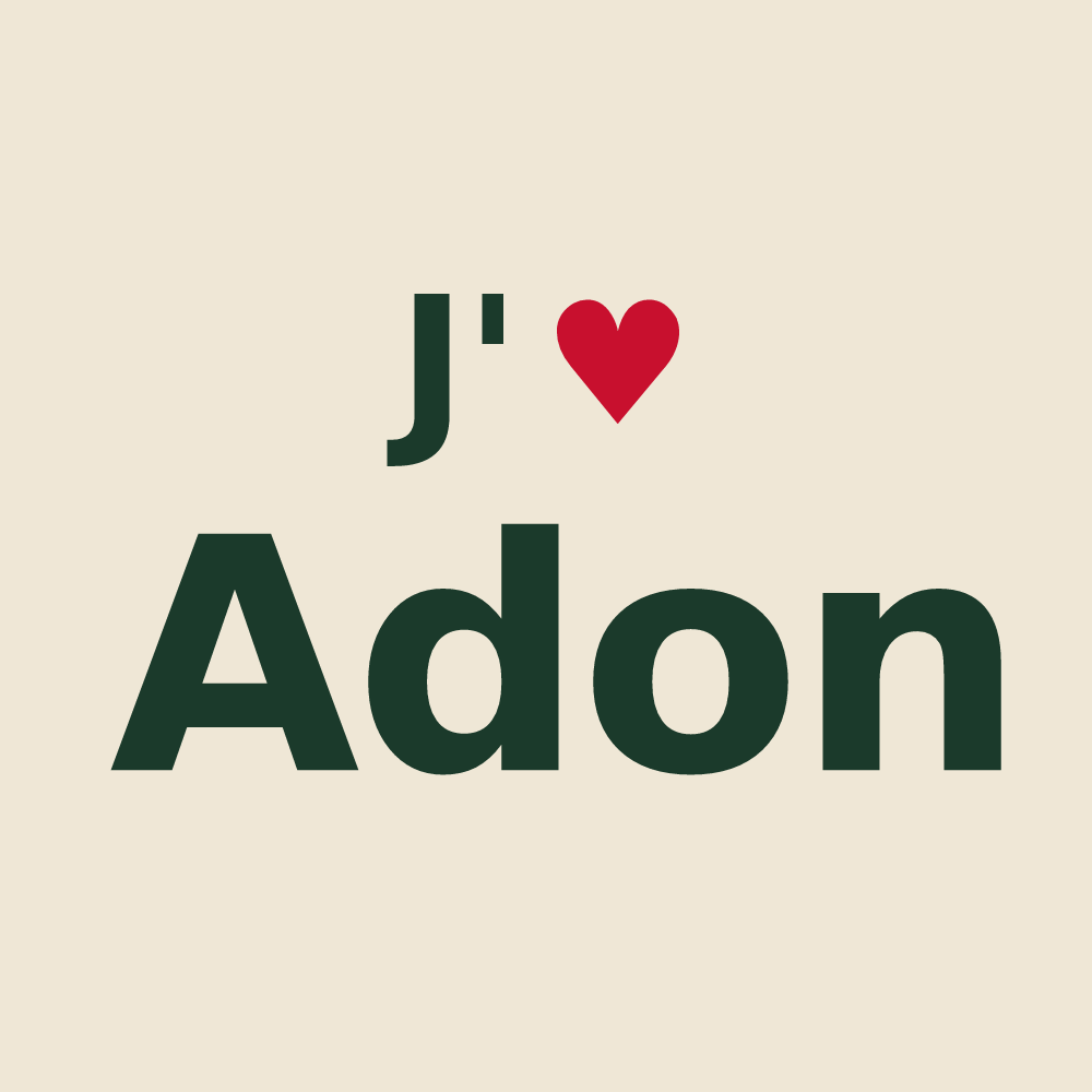 Tote bag personnalisé Adon — design J'aime Adon
