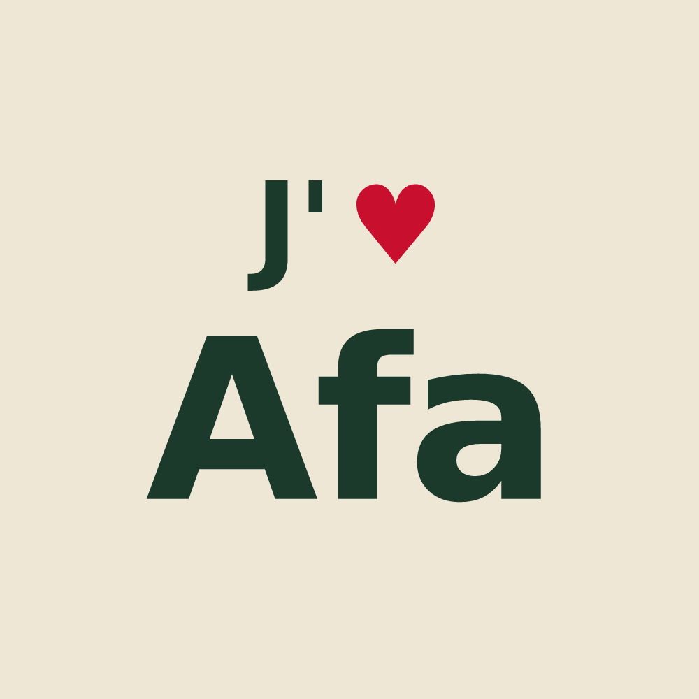 Tote bag personnalisé Afa — design J'aime Afa
