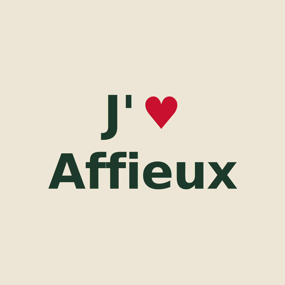 Tote bag personnalisé Affieux — design J'aime Affieux