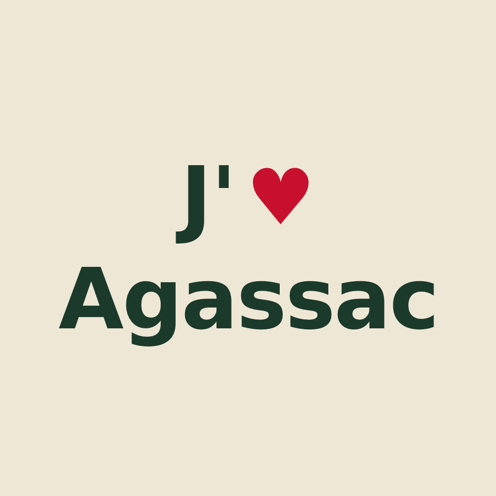 Tote bag personnalisé Agassac — design J'aime Agassac
