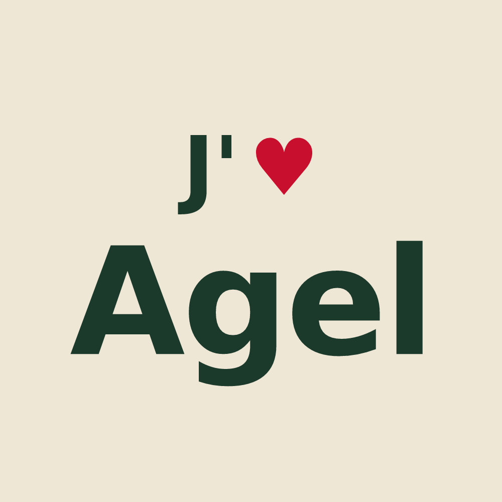 Tote bag personnalisé Agel — design J'aime Agel