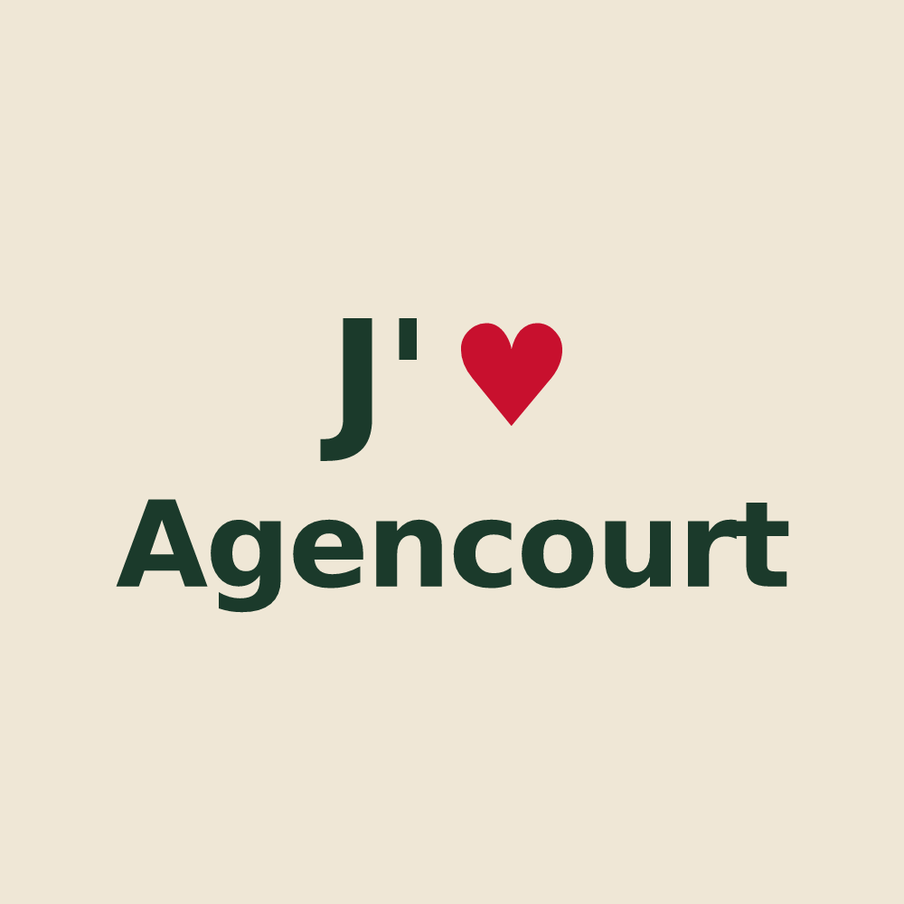 Tote bag personnalisé Agencourt — design J'aime Agencourt