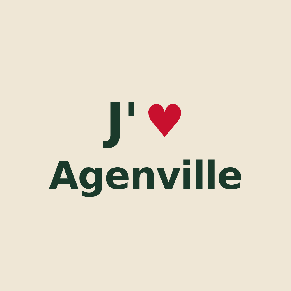 Tote bag personnalisé Agenville — design J'aime Agenville