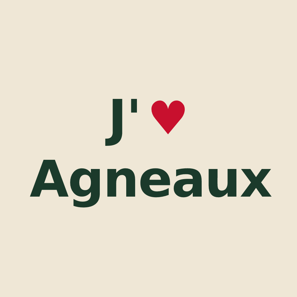Tote bag personnalisé Agneaux — design J'aime Agneaux