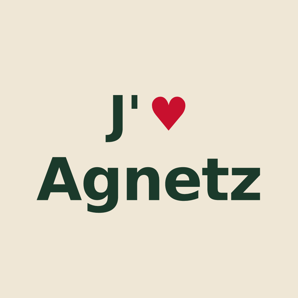 Tote bag personnalisé Agnetz — design J'aime Agnetz