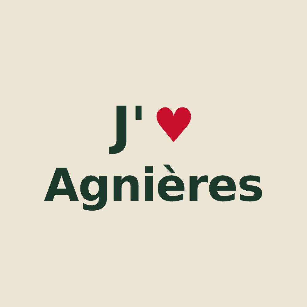 Tote bag personnalisé Agnières — design J'aime Agnières