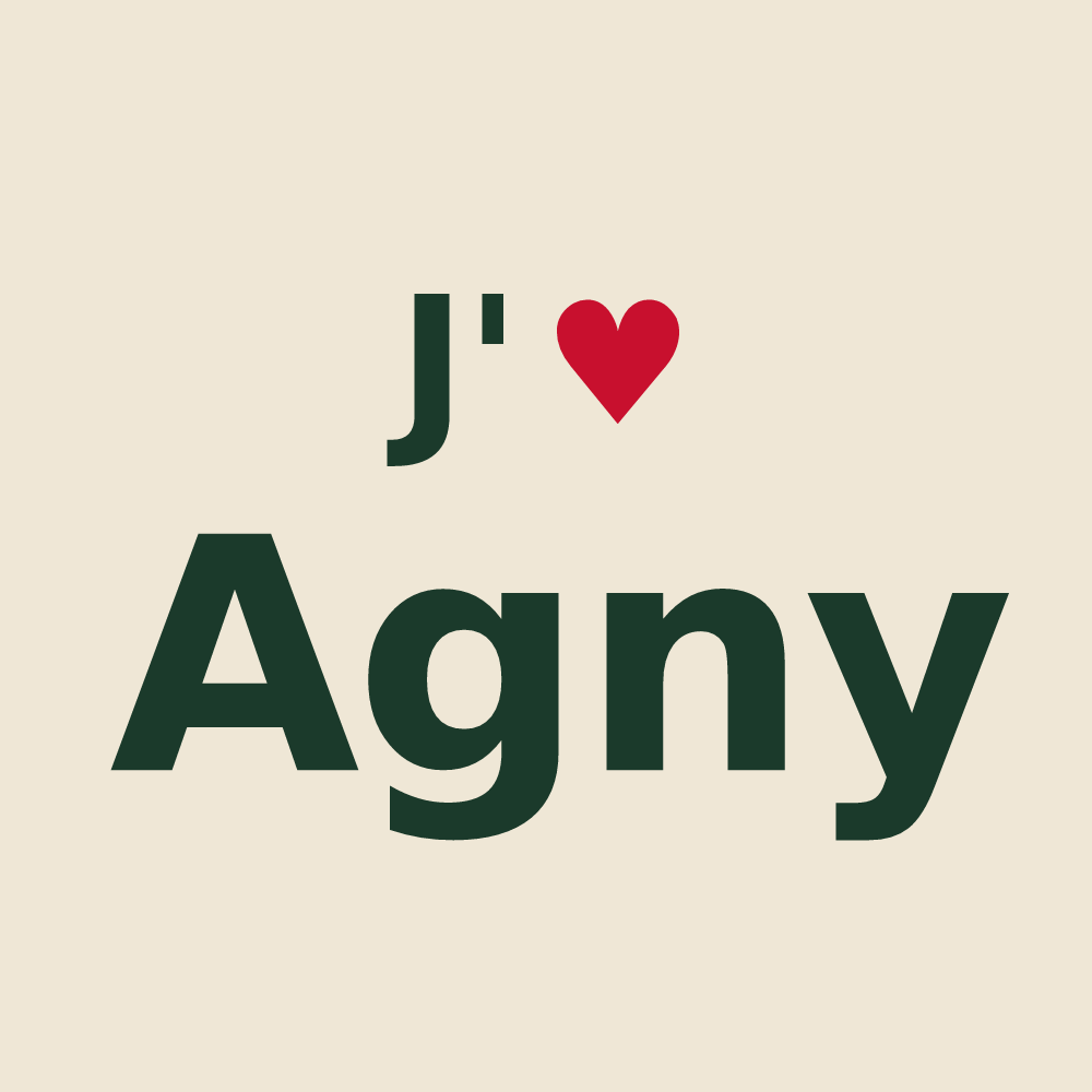 Tote bag personnalisé Agny — design J'aime Agny