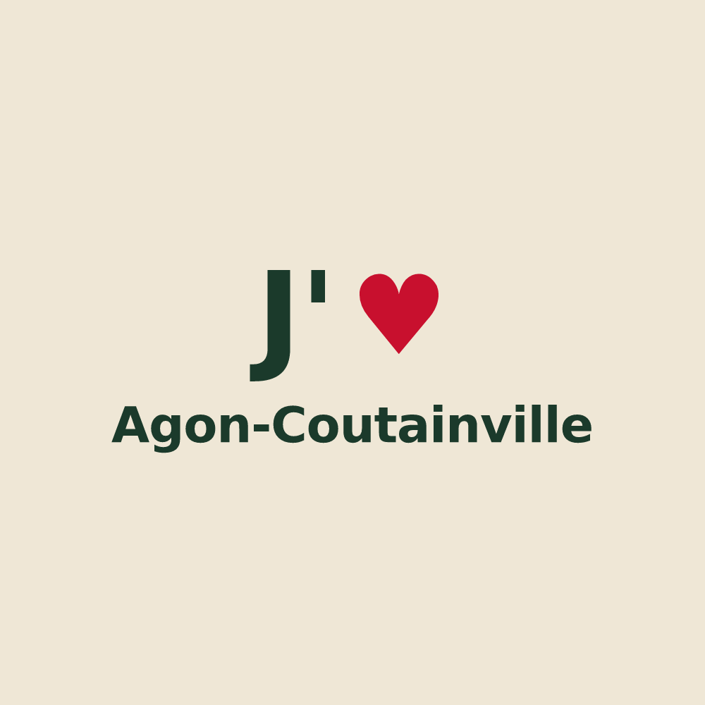 Tote bag personnalisé Agon-Coutainville — design J'aime Agon-Coutainville