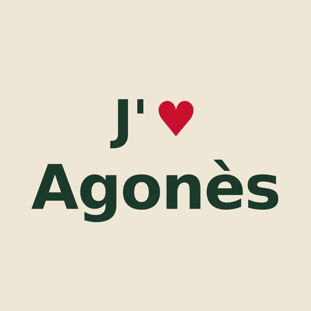 Tote bag personnalisé Agonès — design J'aime Agonès