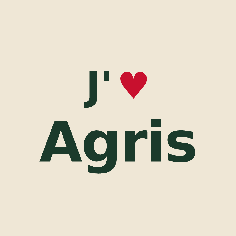 Tote bag personnalisé Agris — design J'aime Agris
