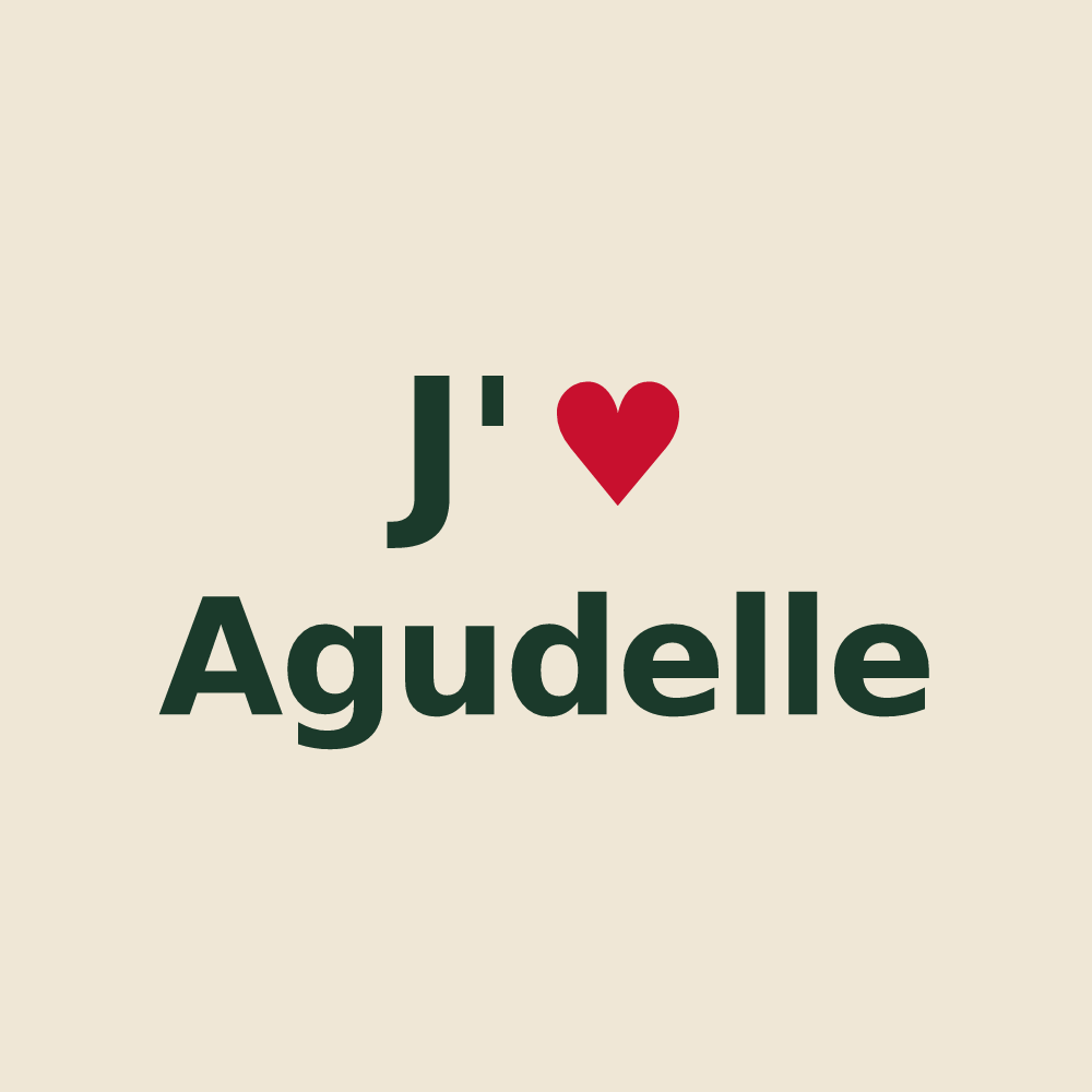 Tote bag personnalisé Agudelle — design J'aime Agudelle