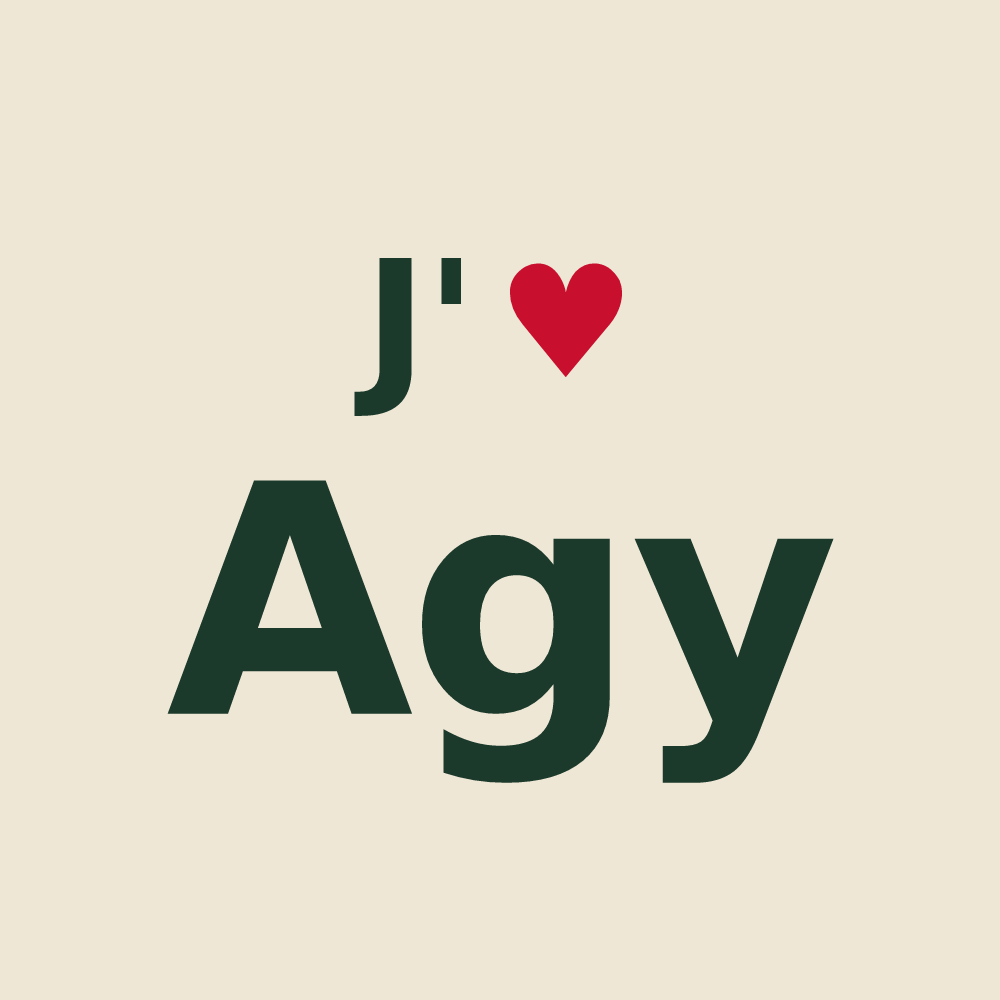 Tote bag personnalisé Agy — design J'aime Agy