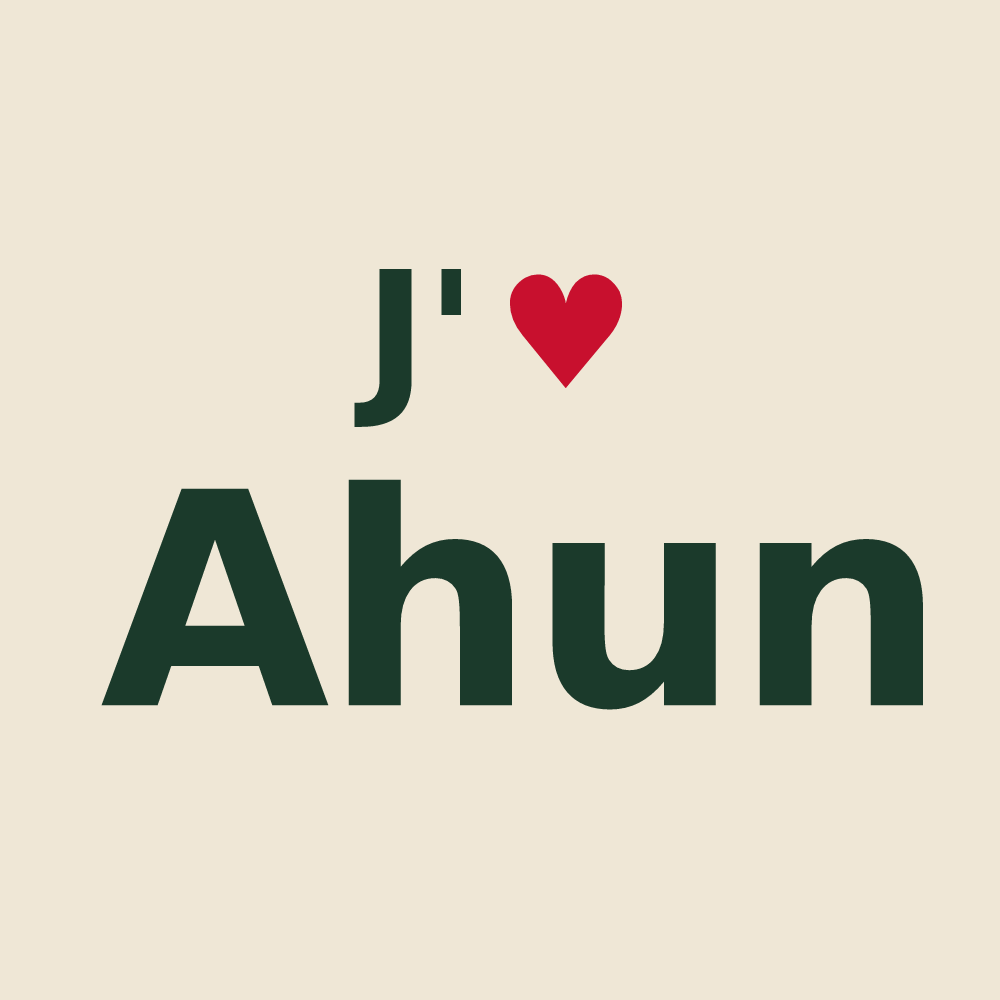 Tote bag personnalisé Ahun — design J'aime Ahun