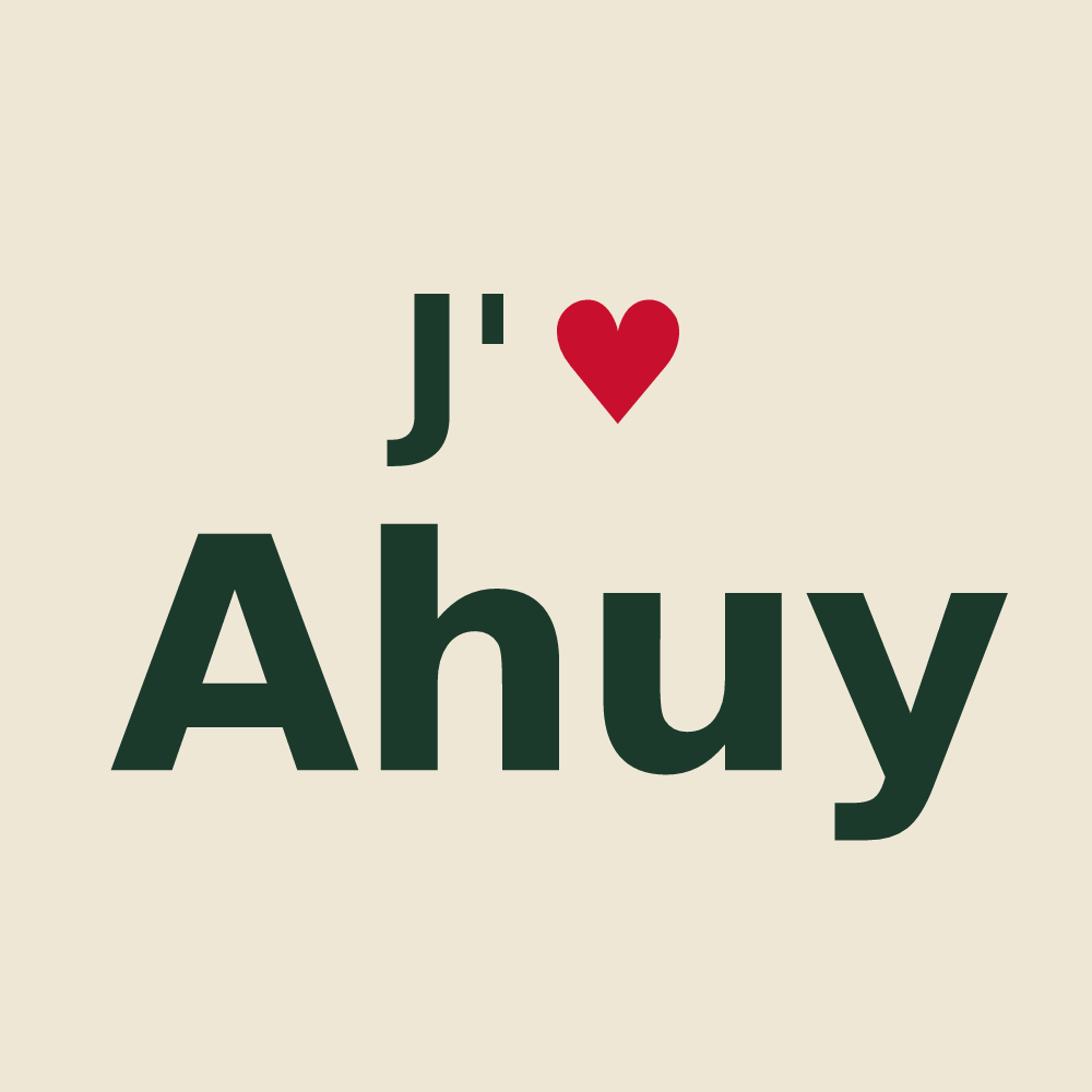 Tote bag personnalisé Ahuy — design J'aime Ahuy
