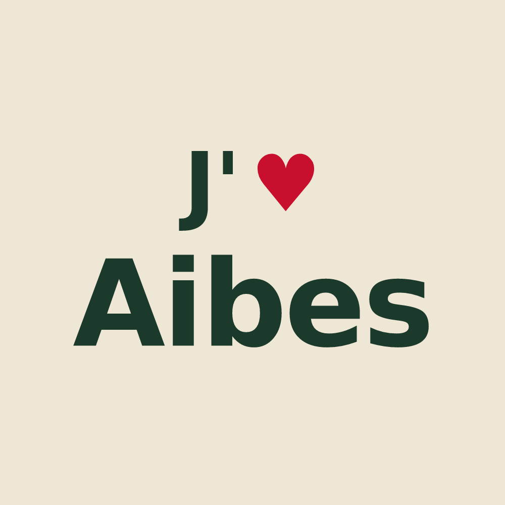 Tote bag personnalisé Aibes — design J'aime Aibes