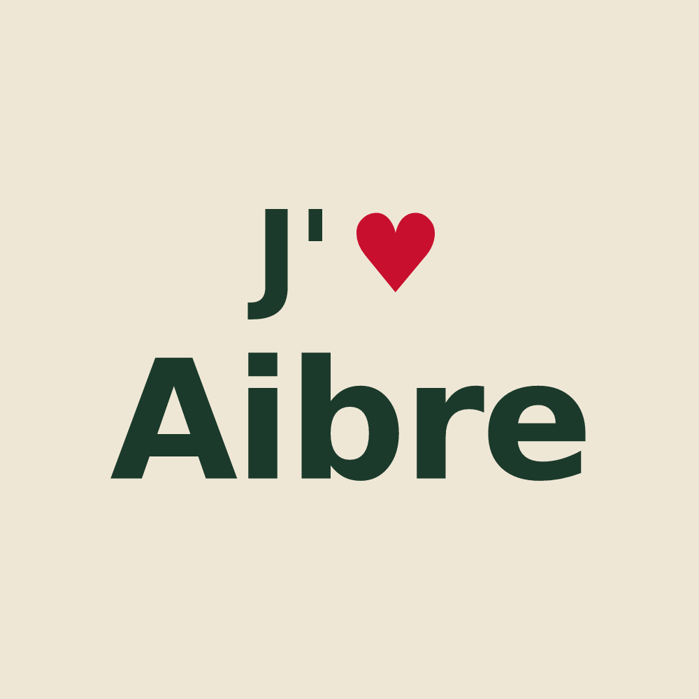 Tote bag personnalisé Aibre — design J'aime Aibre