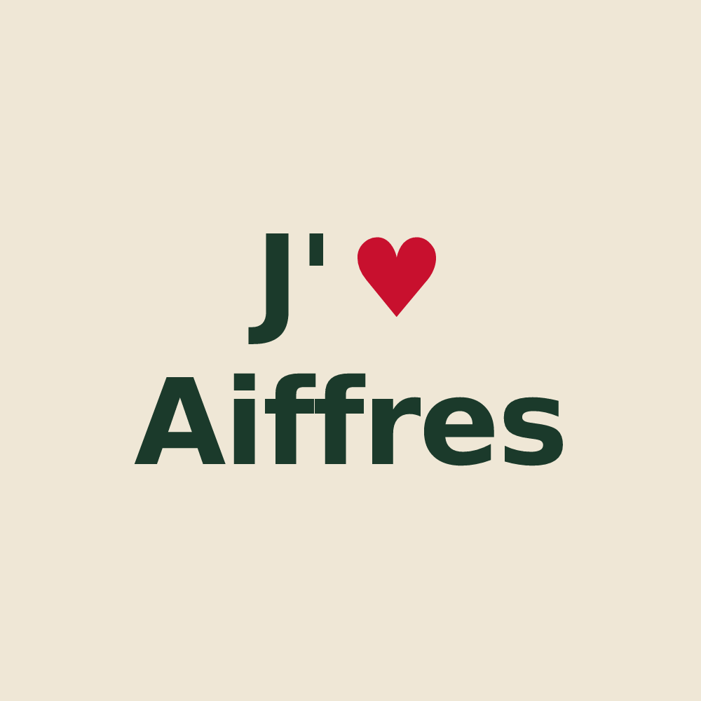 Tote bag personnalisé Aiffres — design J'aime Aiffres