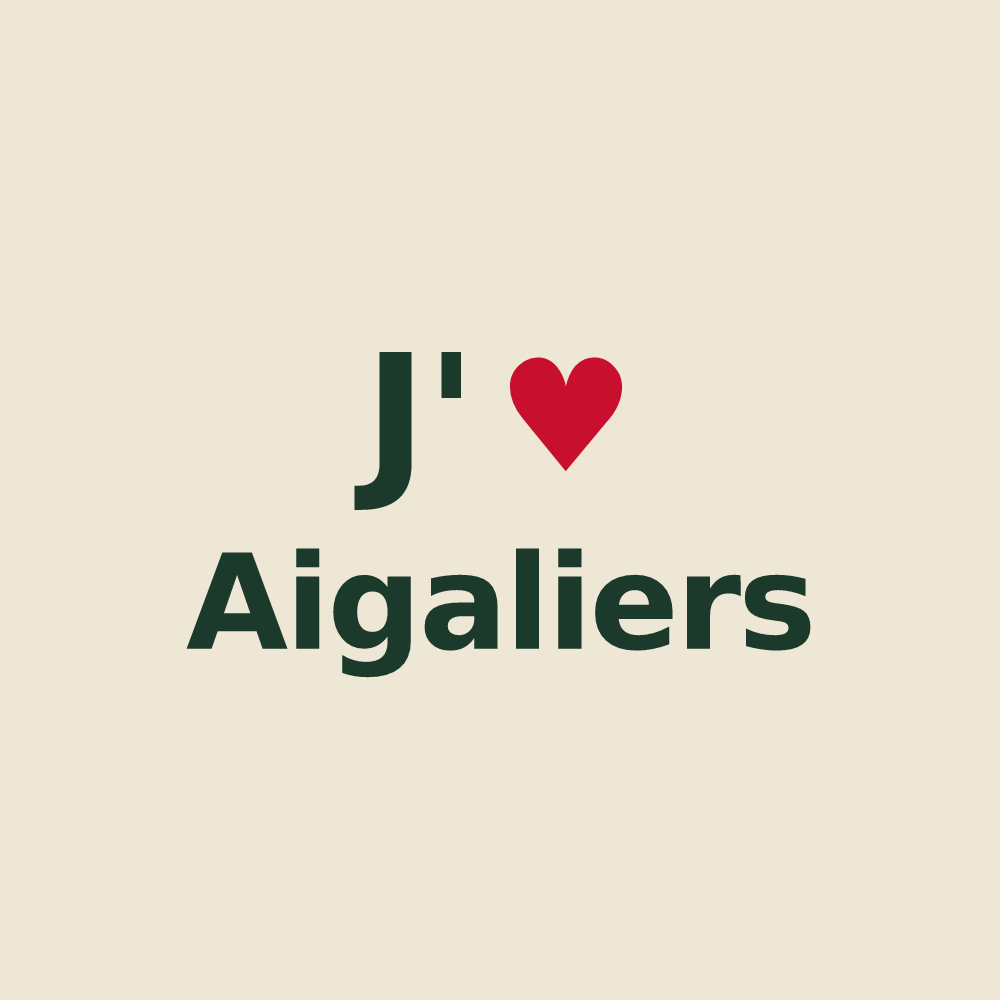 Tote bag personnalisé Aigaliers — design J'aime Aigaliers
