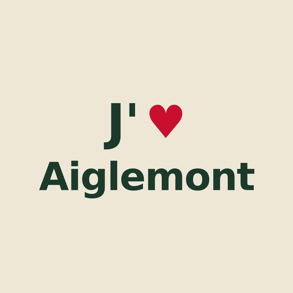 Tote bag personnalisé Aiglemont — design J'aime Aiglemont