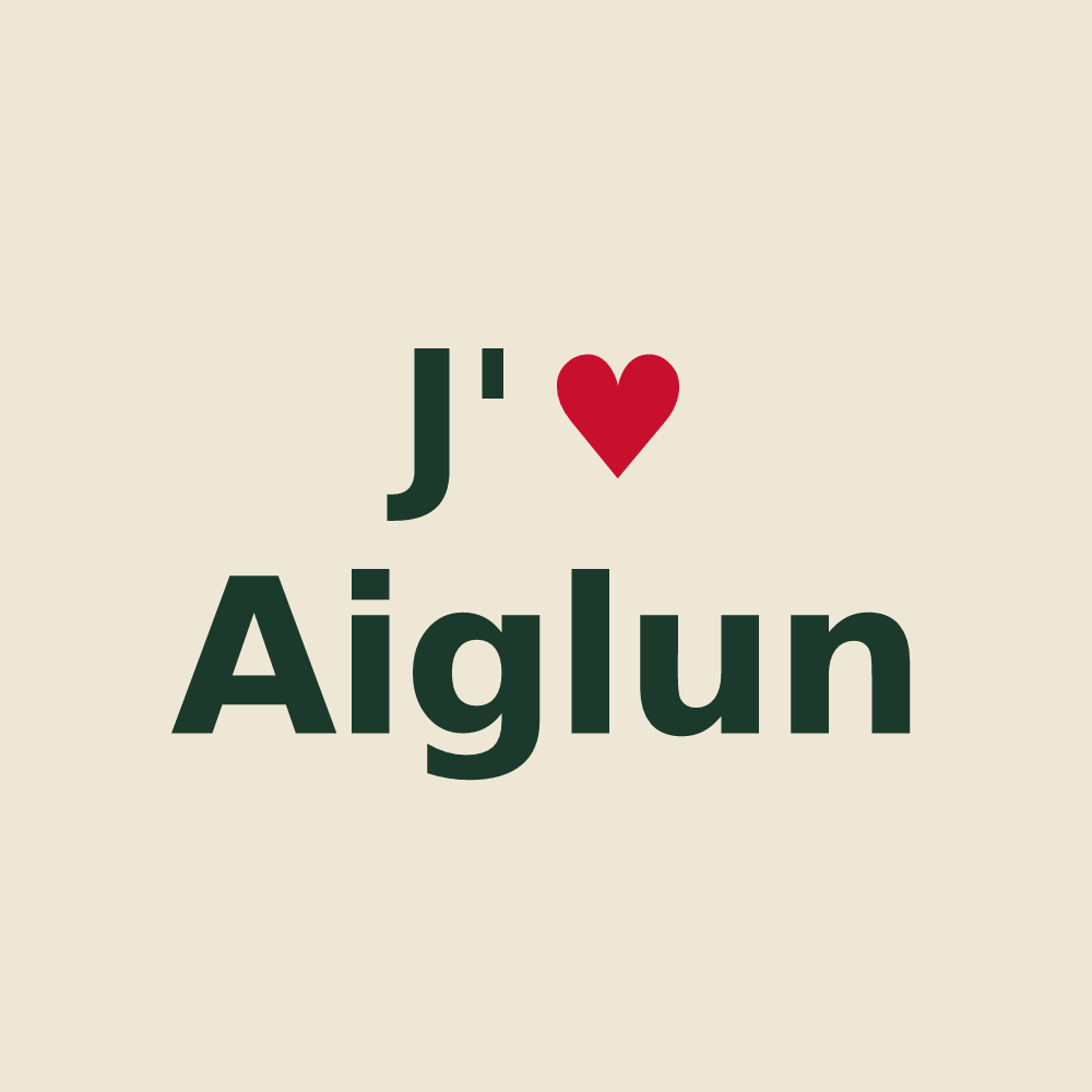 Tote bag personnalisé Aiglun — design J'aime Aiglun