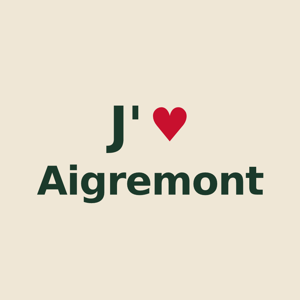 Tote bag personnalisé Aigremont — design J'aime Aigremont
