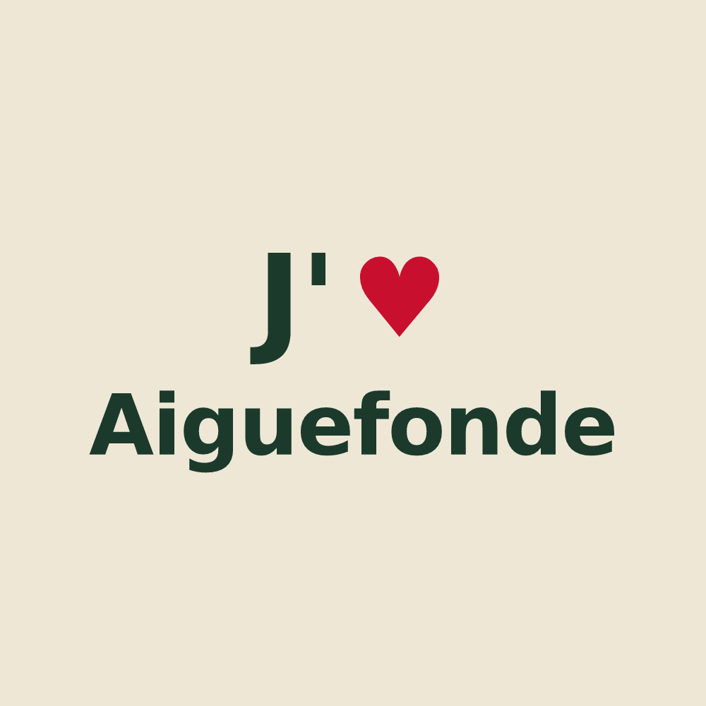 Tote bag personnalisé Aiguefonde — design J'aime Aiguefonde