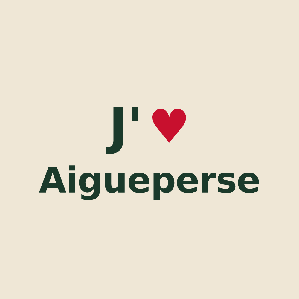Tote bag personnalisé Aigueperse — design J'aime Aigueperse