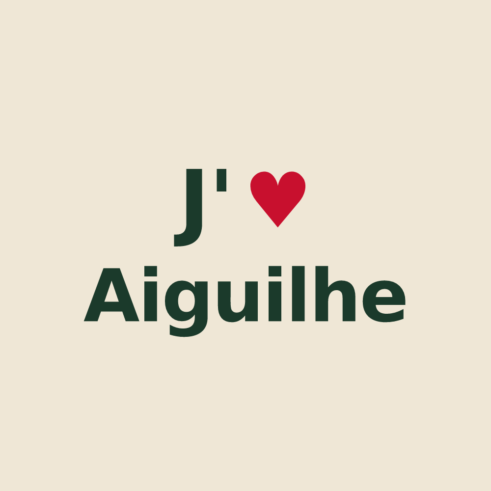 Tote bag personnalisé Aiguilhe — design J'aime Aiguilhe