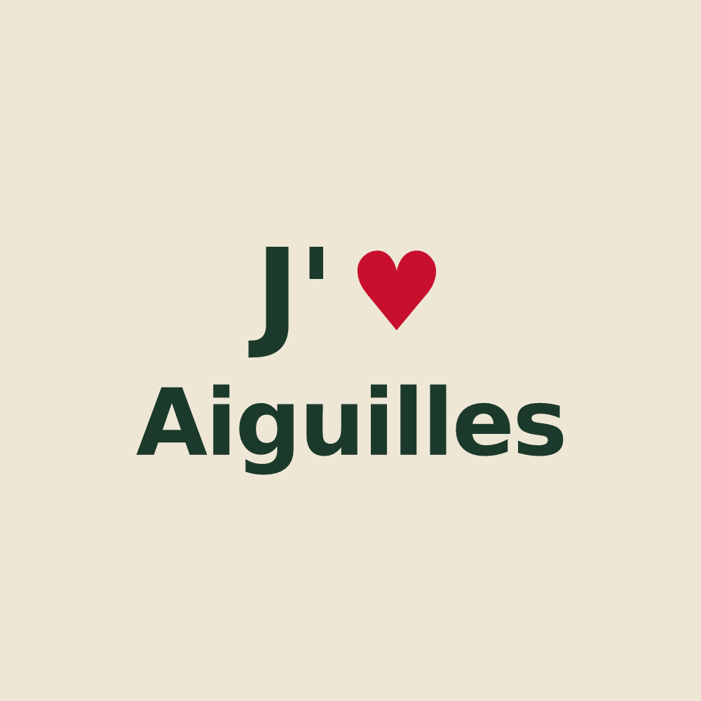Tote bag personnalisé Aiguilles — design J'aime Aiguilles