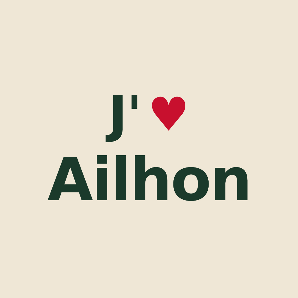 Tote bag personnalisé Ailhon — design J'aime Ailhon