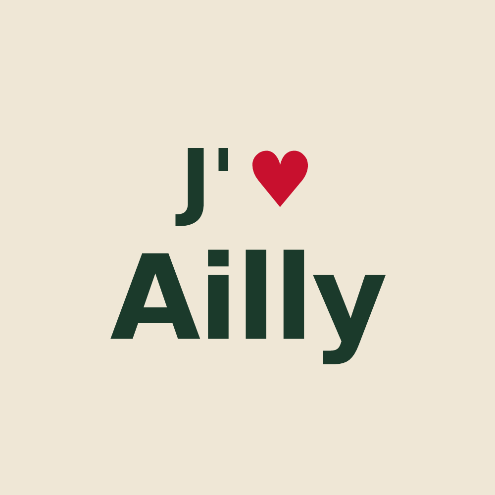 Tote bag personnalisé Ailly — design J'aime Ailly