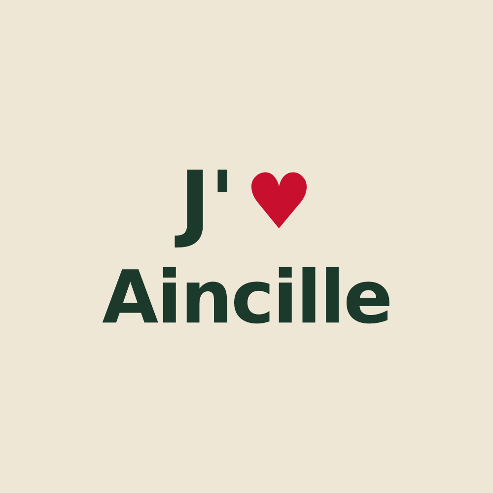 Tote bag personnalisé Aincille — design J'aime Aincille