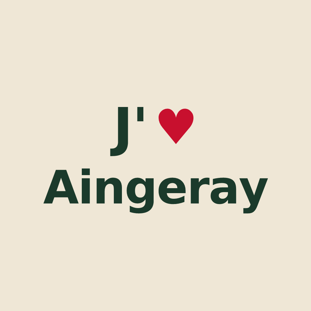 Tote bag personnalisé Aingeray — design J'aime Aingeray