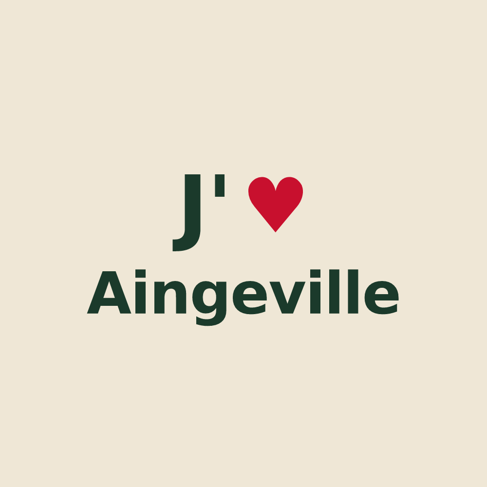 Tote bag personnalisé Aingeville — design J'aime Aingeville