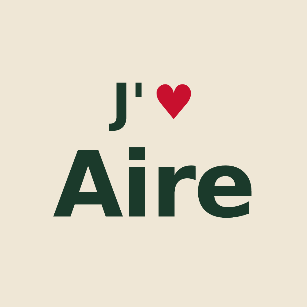 Tote bag personnalisé Aire — design J'aime Aire