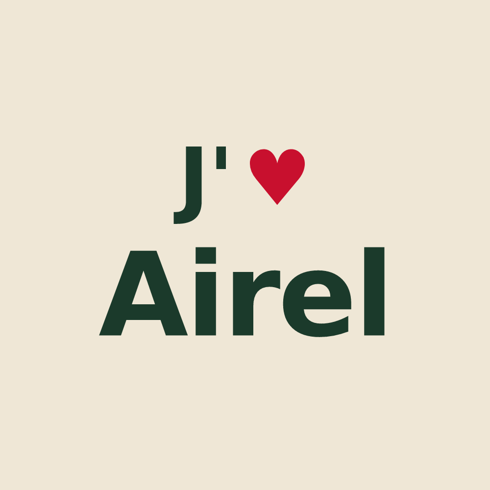 Tote bag personnalisé Airel — design J'aime Airel