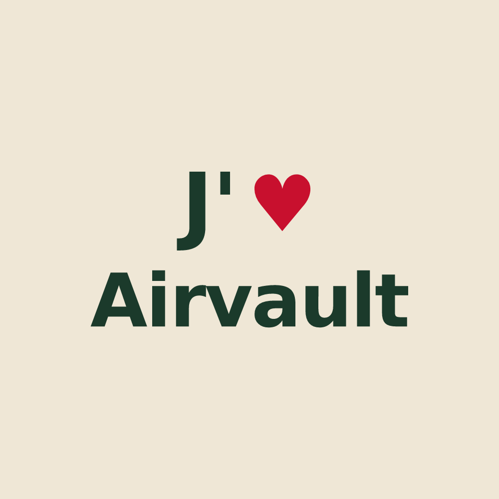 Tote bag personnalisé Airvault — design J'aime Airvault